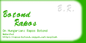 botond rapos business card